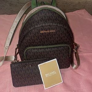 Michael Kors small conv backpack with wallet
